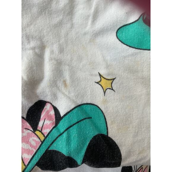 Minnie Mouse 90s Sheet Set Walt Disney Star  Flannel Flat & Fitted Twin 69"×98" - Picture 4 of 8